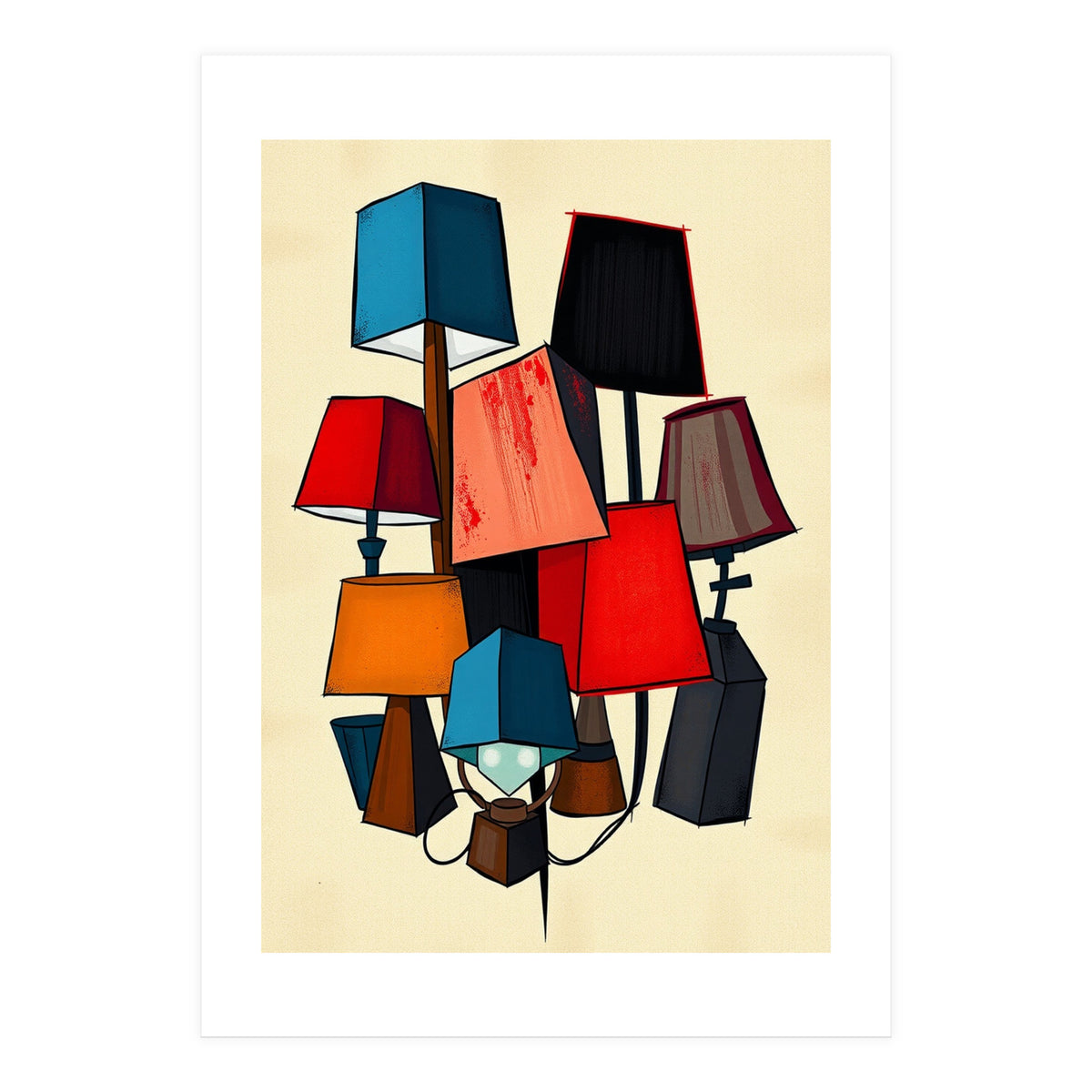 The Lamp Abstract Elegant (Print Only)