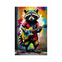 Raccoon Plays Guitar (Print Only)