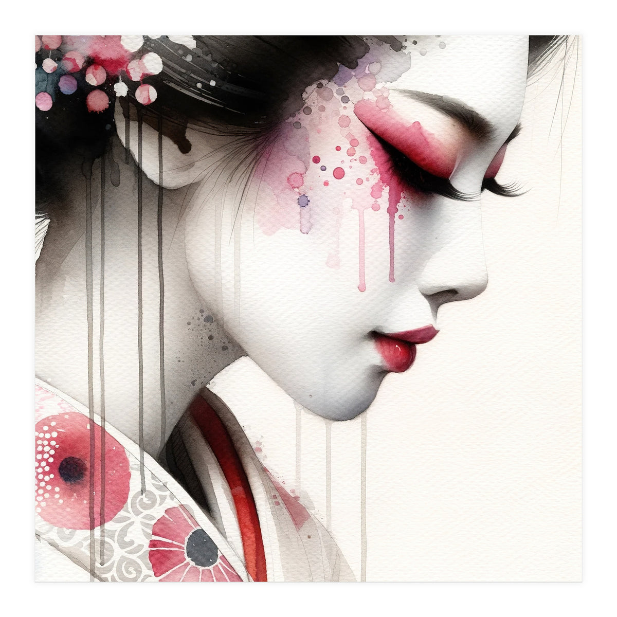 Petal Drift Modern Geisha (Print Only)