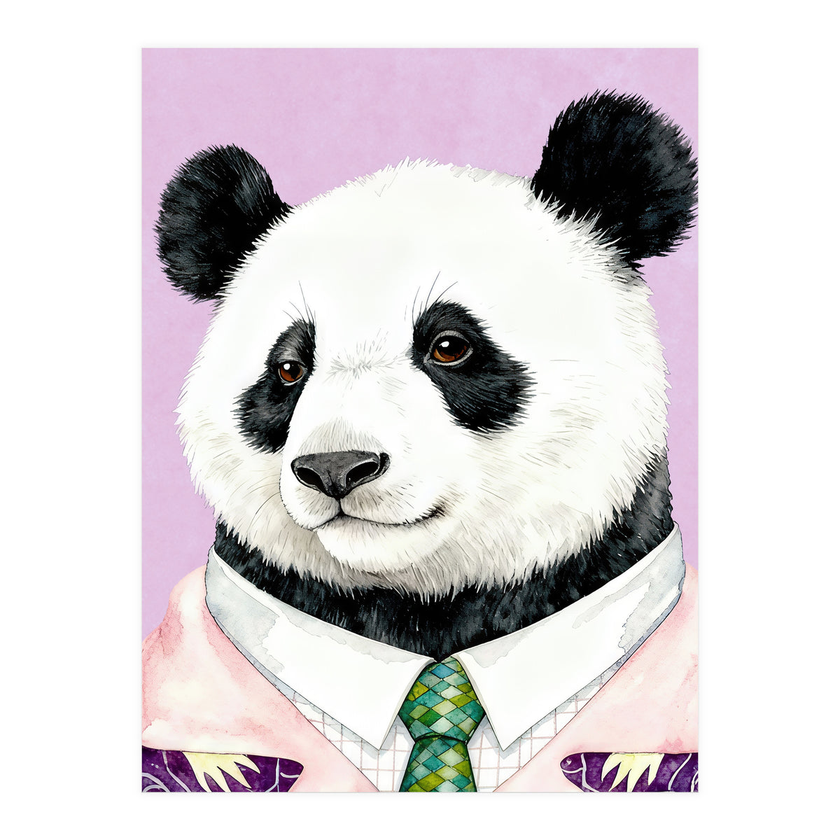 Dapper Panda Portrait (Print Only)