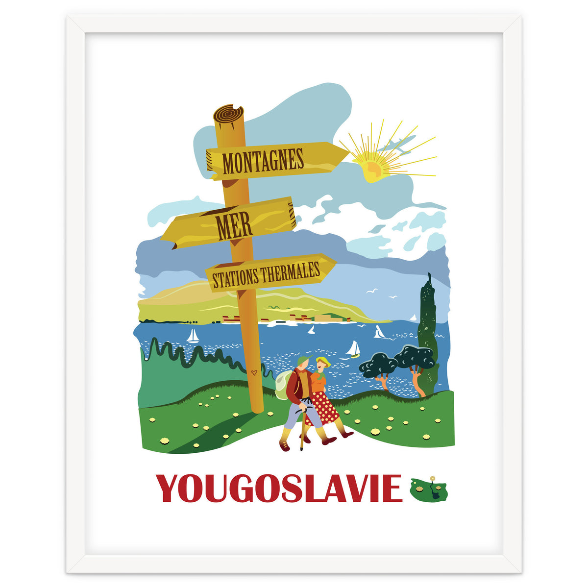 Hiking on Adriatic Coast, Yugoslavia