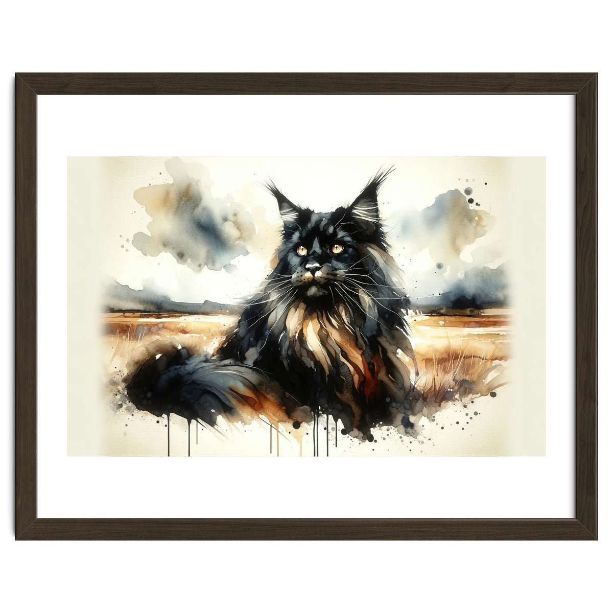 Mystical Black Cat In The Wild