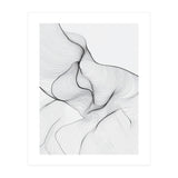 Abstract Black And White Flowing Lines Organic Form (Print Only) thumbnail