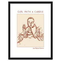 Girl With A Candle – Jean Baptiste Santerre