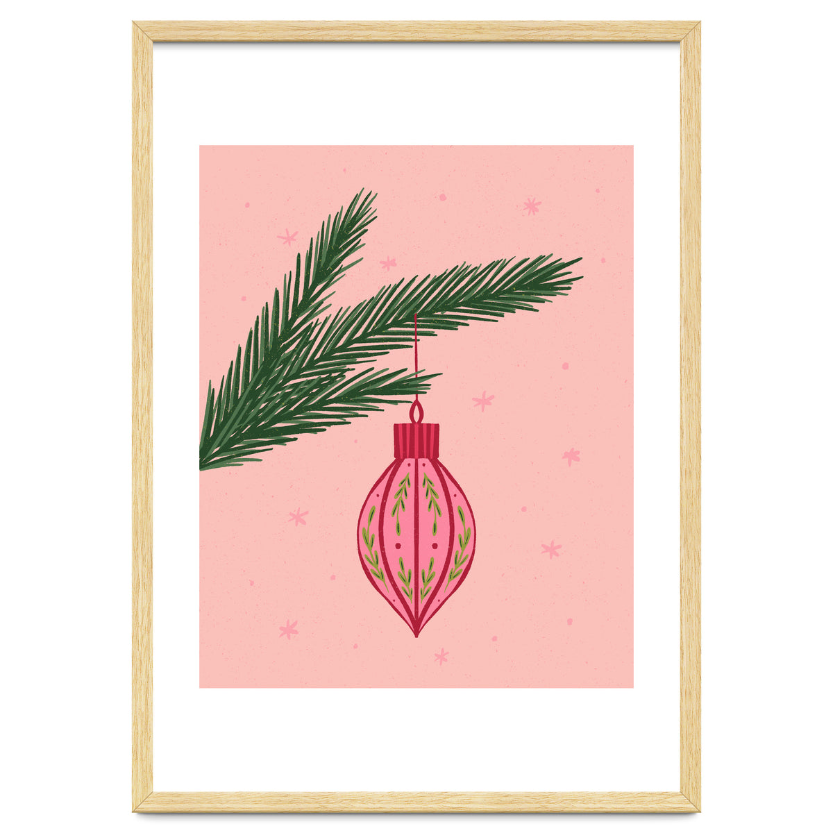 Christmas Globe with tree branch