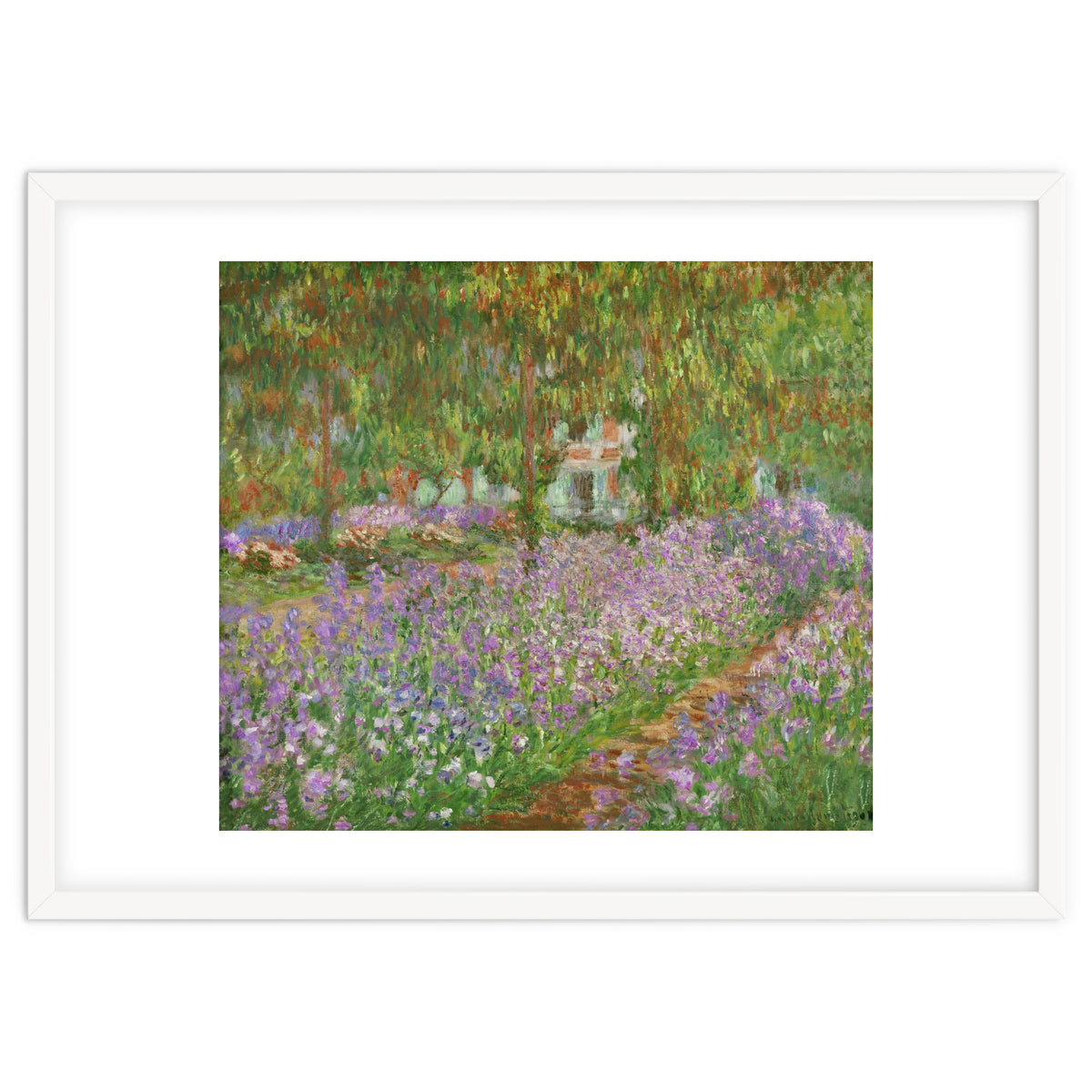 Le jardin a Giverny. Oil on canvas.