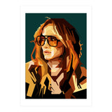 Jennifer Lopez Celebrity Art Retro Style Illustration (Print Only) thumbnail