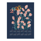 calendar 2025 Linocut flowers blue (Print Only) thumbnail