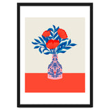 Poppies in a vase - red and blue thumbnail