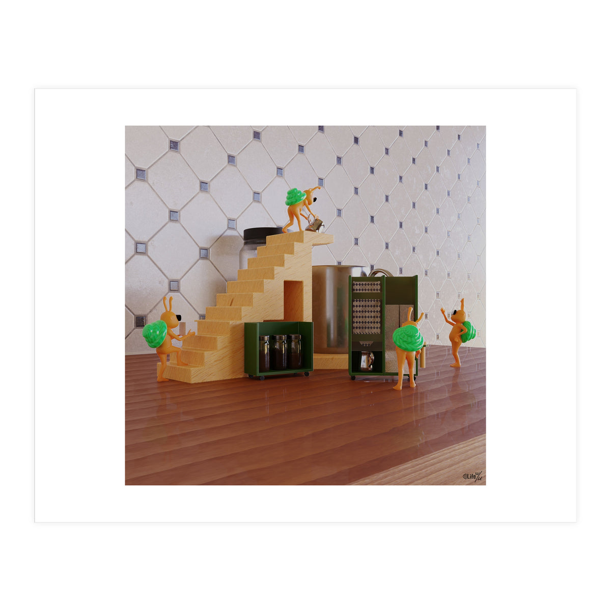 Coffee Support - angle #2 (Lwuba 039 Coffee Support 02) (Print Only)