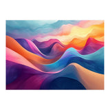 Vibrant Abstract Flowing Peaks Art (Print Only) thumbnail