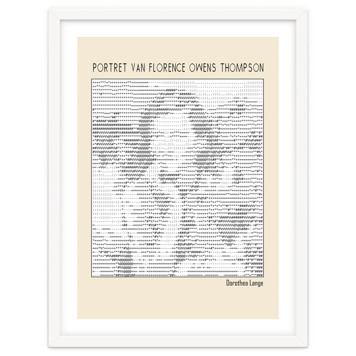 Portret Van Florence Owens Thompson (ascii Art)