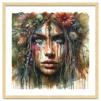 Wild Bloom Druid Woman Portrait