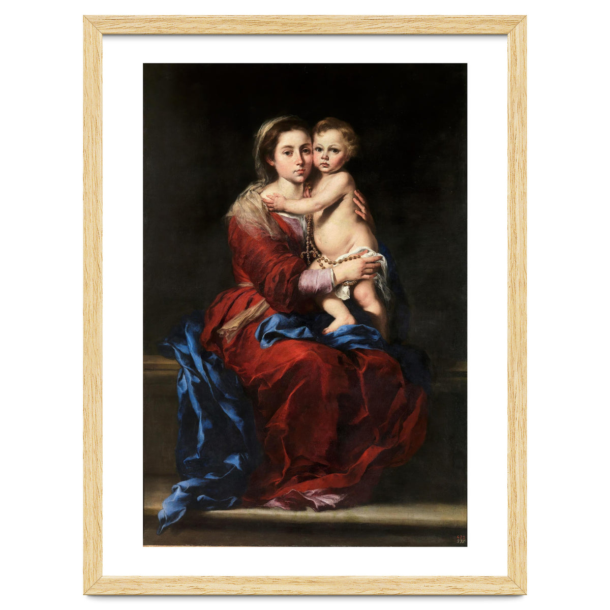 Bartolomé Esteban Murillo / 'Our Lady of the Rosary', 1650-1655, Spanish School, Oil on canvas.