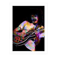 Carlos Santana . American Rock Guitarist Legend Colorful (Print Only)