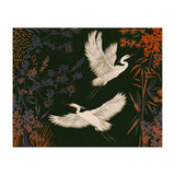 White Herons Flying Asian Art (Print Only) thumbnail
