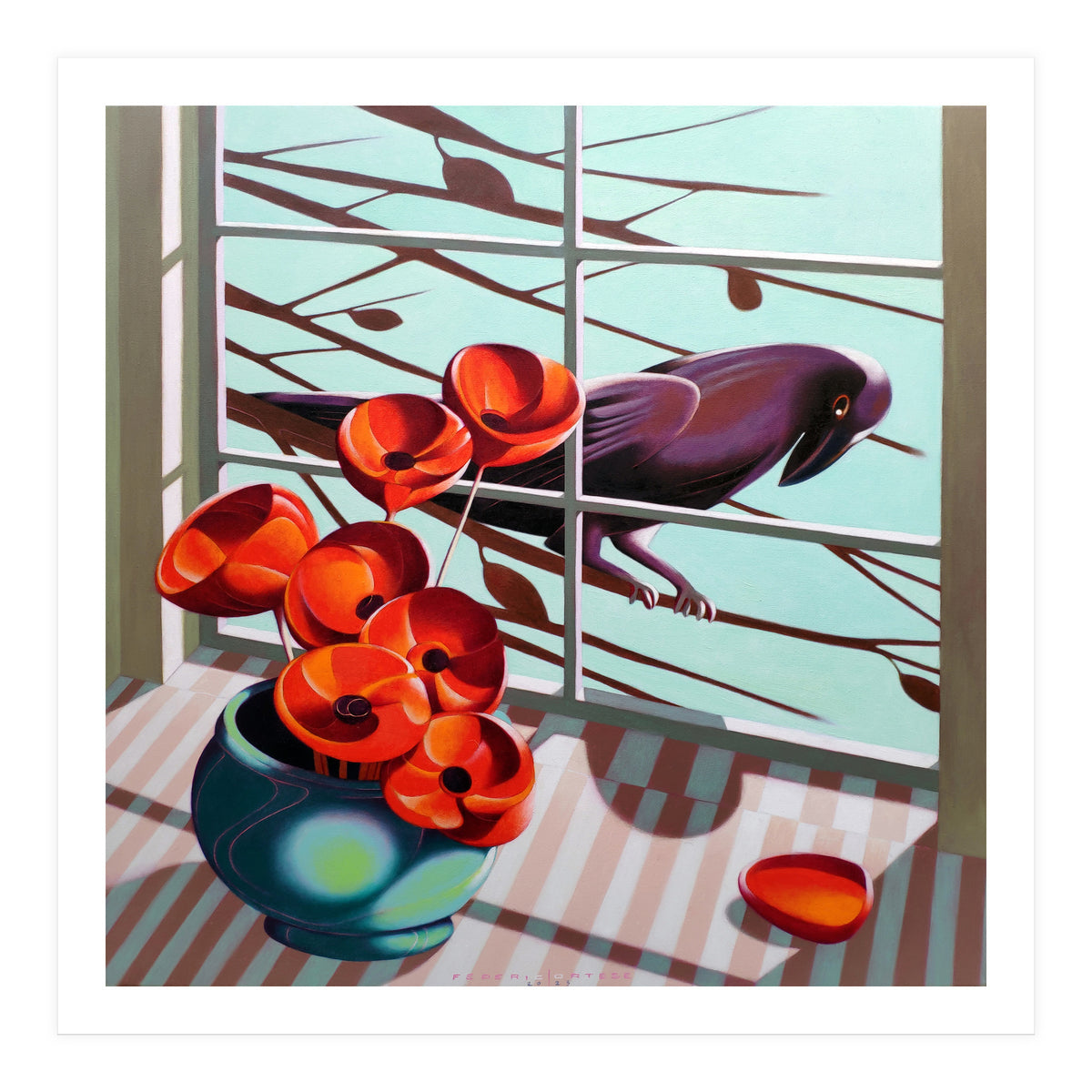 A crow outside the window (Print Only)