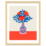 Poppies in a vase - red and blue thumbnail