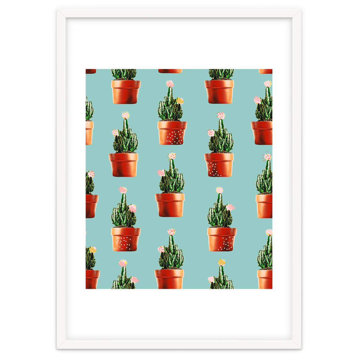 Cactus in Copper Pots #society6 #decor #buyart