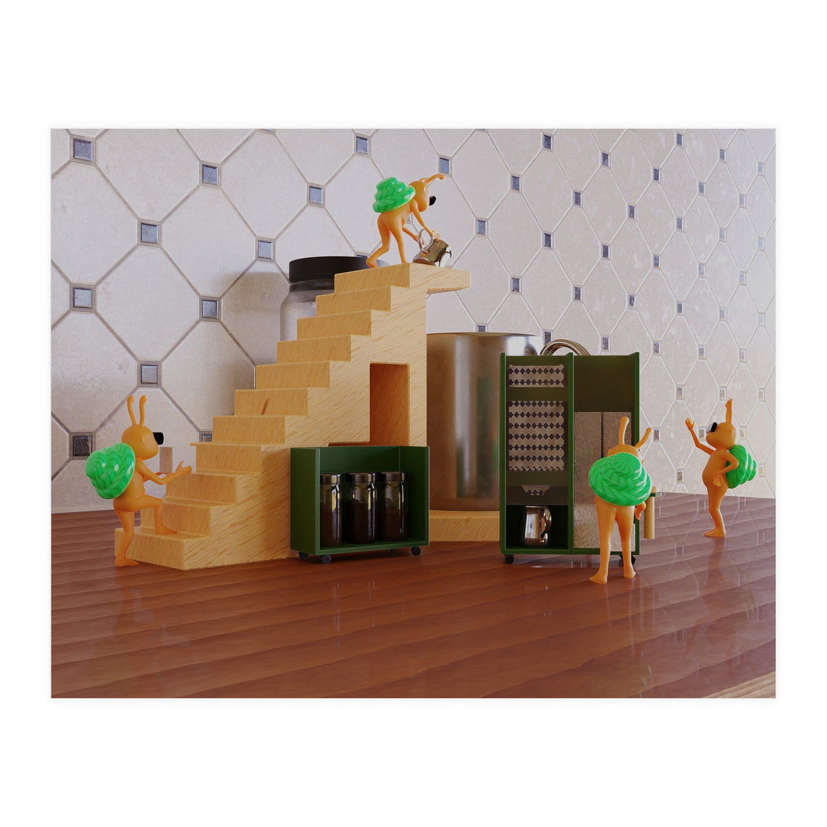 Coffee Support - angle #2 (Lwuba 039 Coffee Support 02) (Print Only)