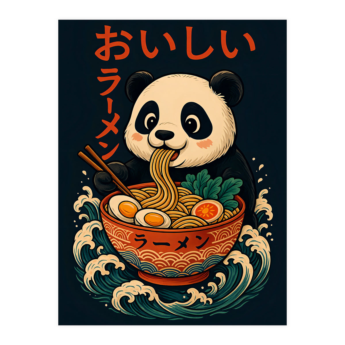Ramen Panda Japanese (Print Only)