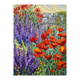 Vibrant Summer Poppy and Lavender Garden Oil Painting (Print Only) thumbnail