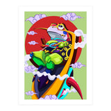 Knight Frog Cartoon Vintage Illustration (Print Only) thumbnail