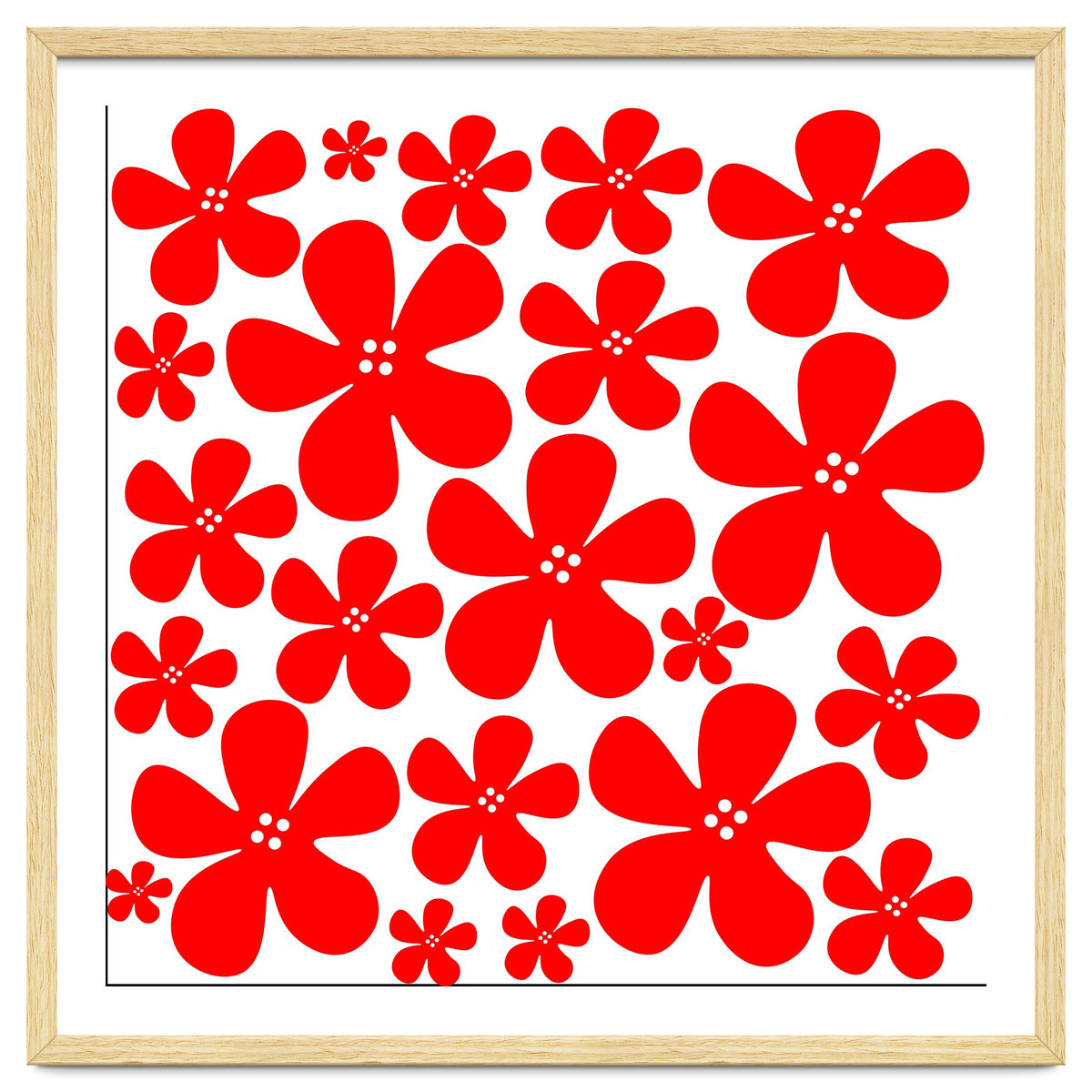 Red Flowers Pattern