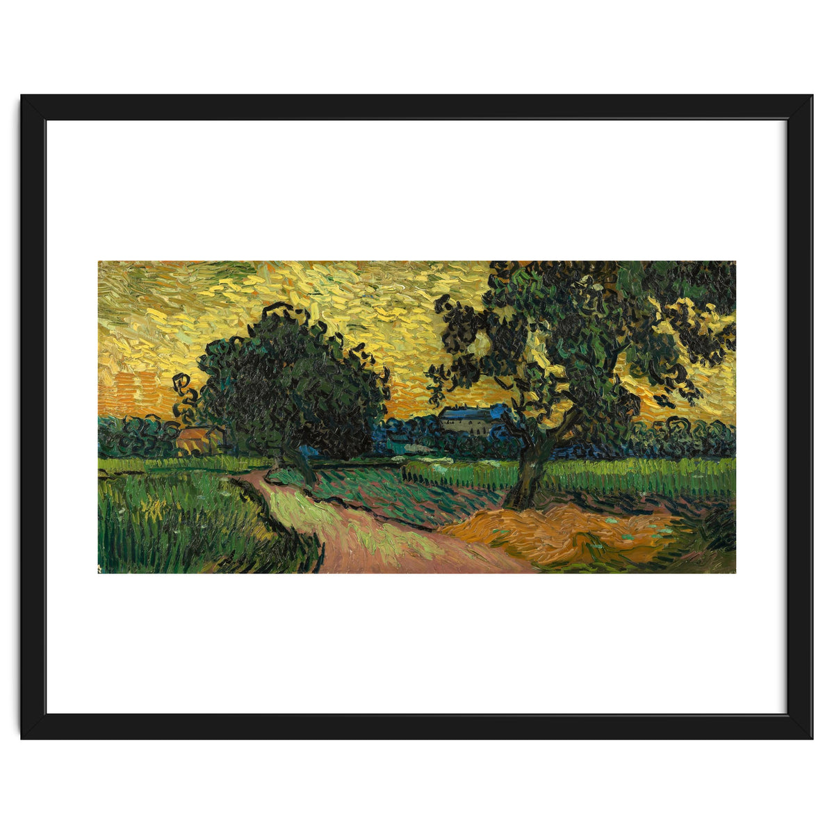 Landscape at Twilight. Date: June 1890, Auvers-sur-Oise. Dimensions: 50.2 cm x 101 cm, 70 cm x 12...