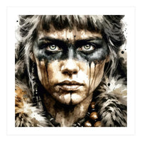 Fur Collar Warrior Portrait (Print Only)