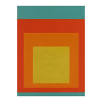 JOSEF ALBERS - HOMAGE TO THE SQUARE GREEN RED YELLOW ORANGE  (Print Only)