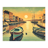 Vintage Harbor Sunset Poster (Print Only) thumbnail