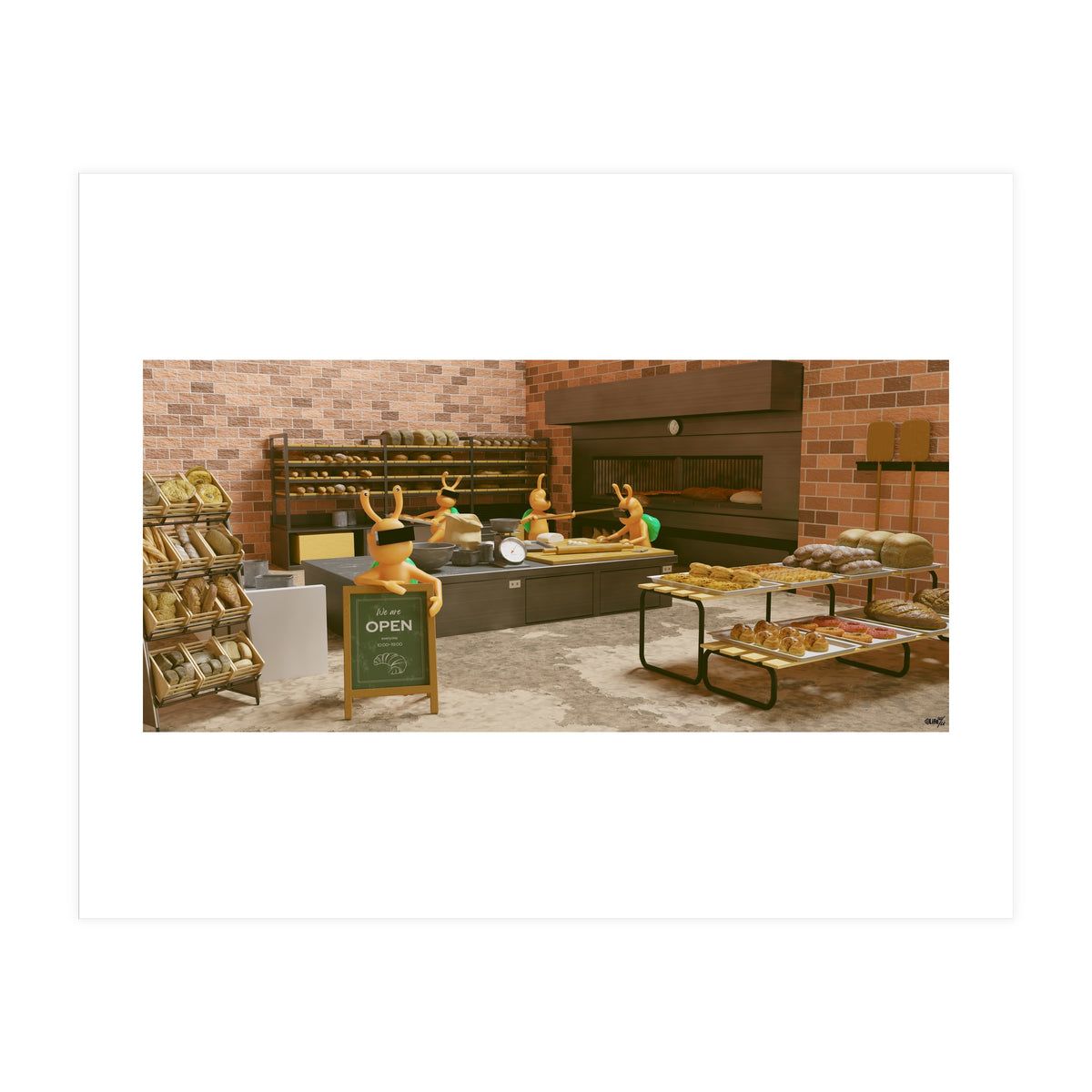 Bakery "Open Everyday" (Lwuba 033 Bakery 04) (Print Only)