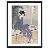 Kitagawa Utamaro (Copy) / 'Mujer sentada en una veranda', ca.  1798; 20th century, Japanese School. thumbnail