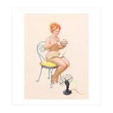 Beautiful Chubby Girl Enjoys In Ice Cream (Print Only) thumbnail