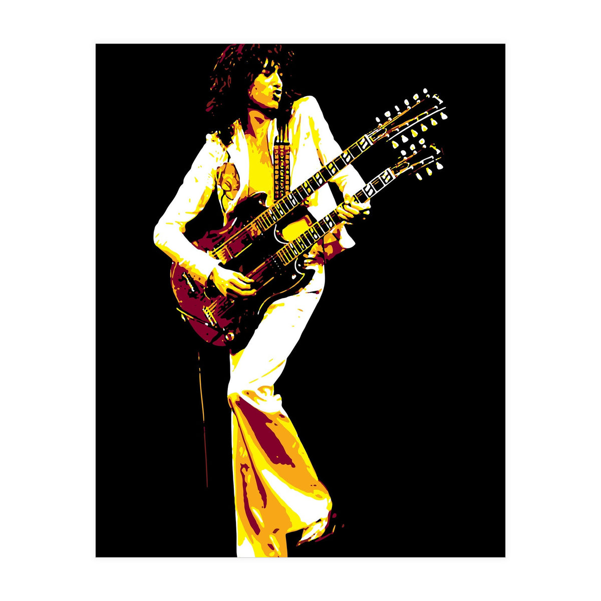 Jimmy Page American Rock Music Legend (Print Only)