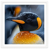 King Penguin Close Up In Snowfall thumbnail