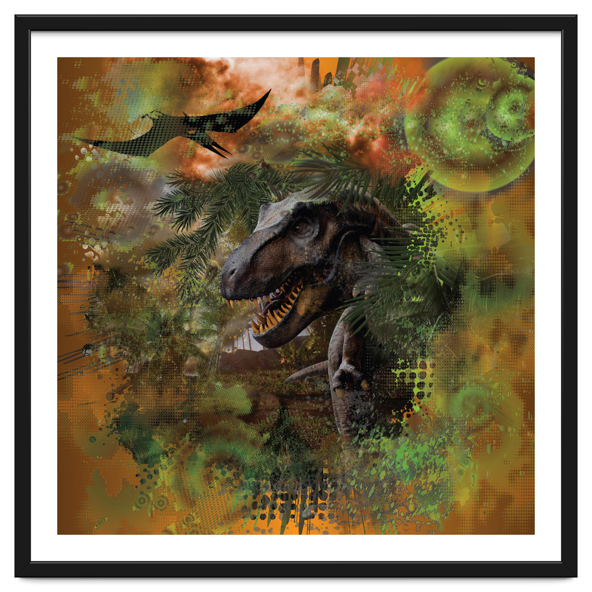 Dinosaur Jurassic T-Rex Collage