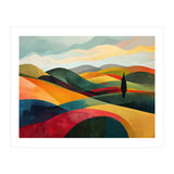 Abstract Tuscan Hills Landscape Painting (Print Only) thumbnail