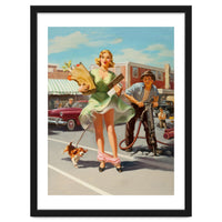 Funny Pin Up Shopping Girl