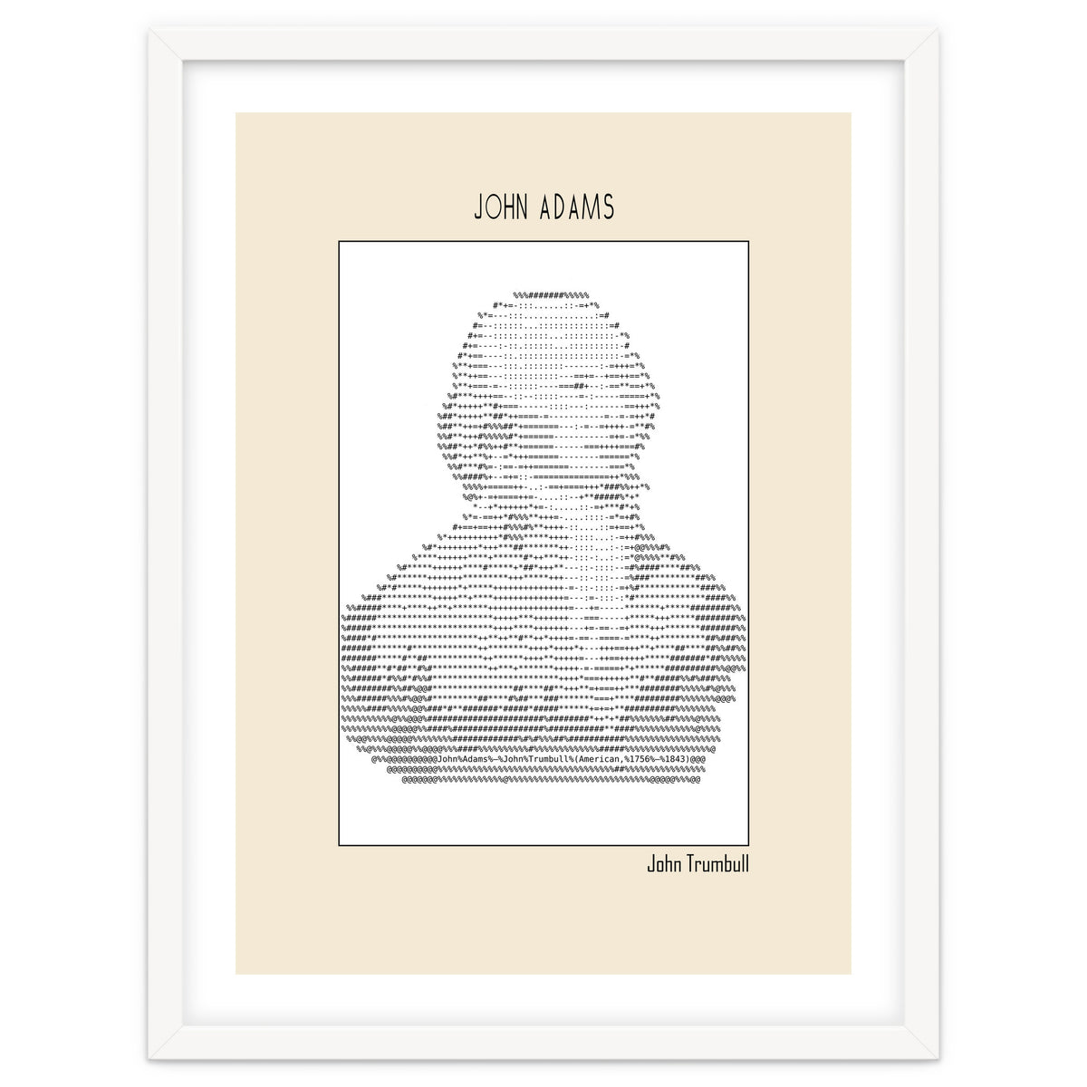 John Adams – John Trumbull (ascii Art)
