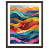 Vibrant Abstract Ribbon Landscape Art thumbnail