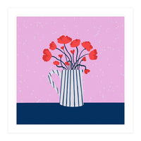 Poppies – pink and blue (Print Only)