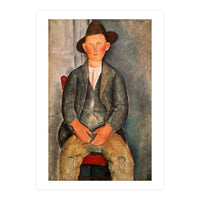 Amadeo Modigliani / 'The Young Farmer', 1918, Oil on canvas. (Print Only)