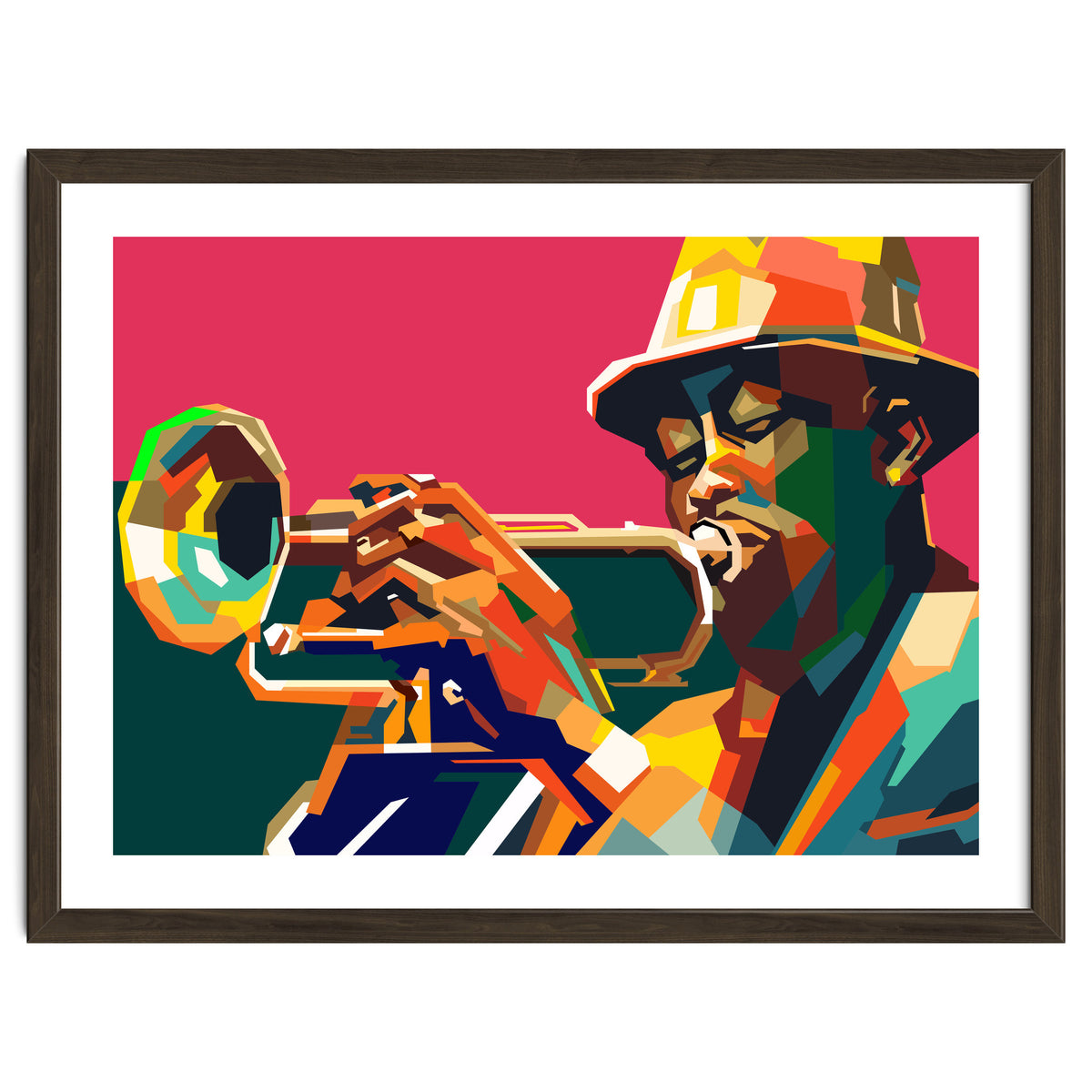 Jazz Trumpet Musician Pop Art Wpap