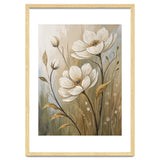 Elegant White Anemone Floral Oil Painting thumbnail