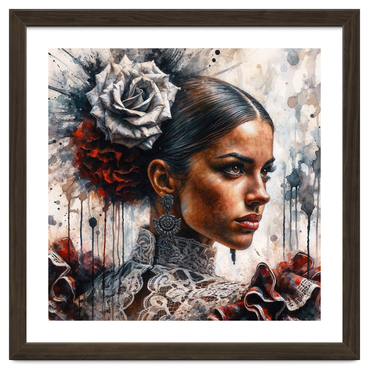 Watercolor Flamenco Dancer #3