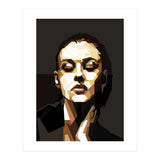 Monica Bellucci Hollywood Actress Retro Style Geometric Illustration (Print Only) thumbnail
