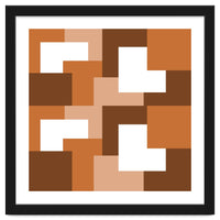 Brown Abstract Square Tiles
