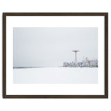 Amusement park in the winter seascape thumbnail